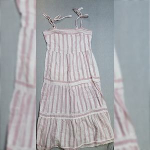 PRIMARK Long Pink and White Dress